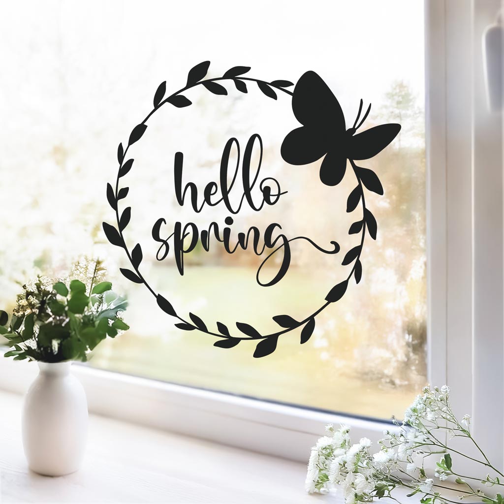 Aufkleber "hello spring"