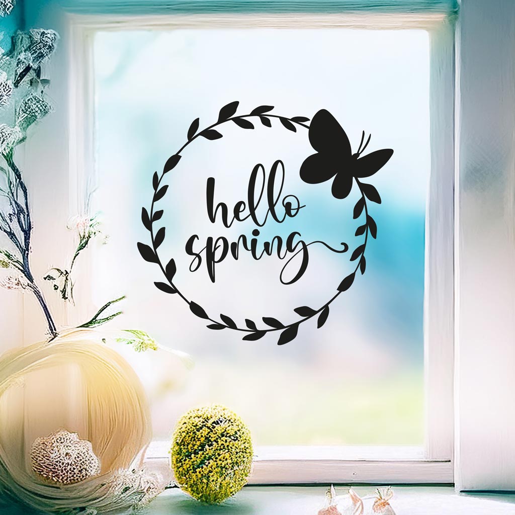 Aufkleber "hello spring"