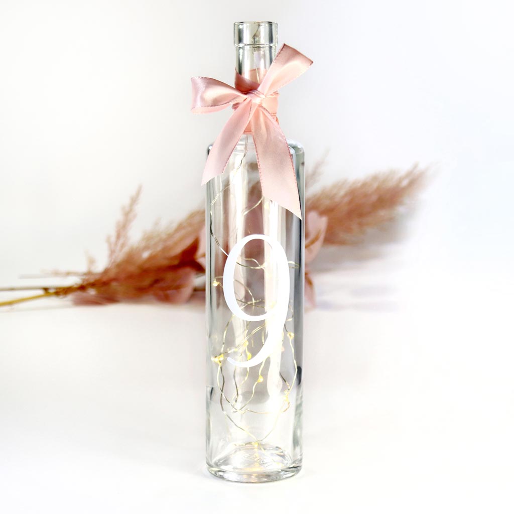 Mietartikel Tischnummern - Flasche Glas