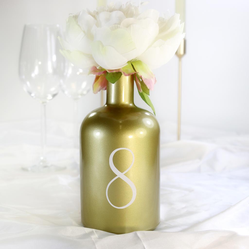 Mietartikel Tischnummern - Flasche Gold