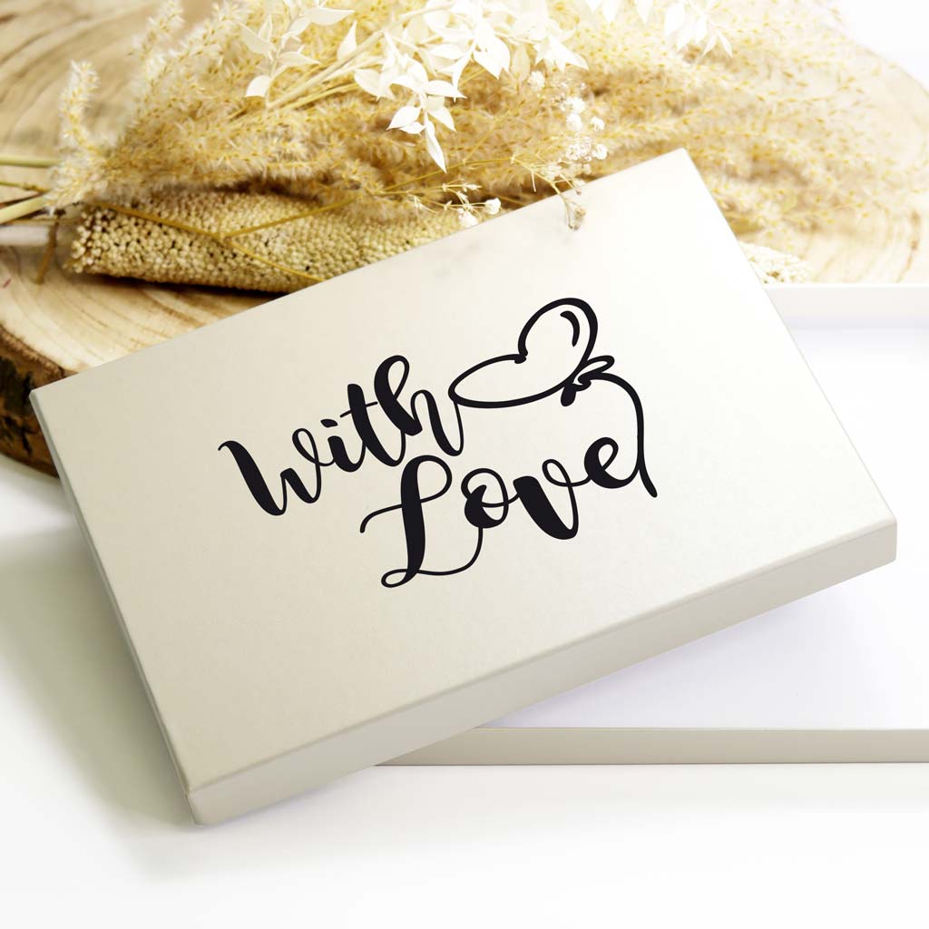 Geschenkbox "with Love" - creme
