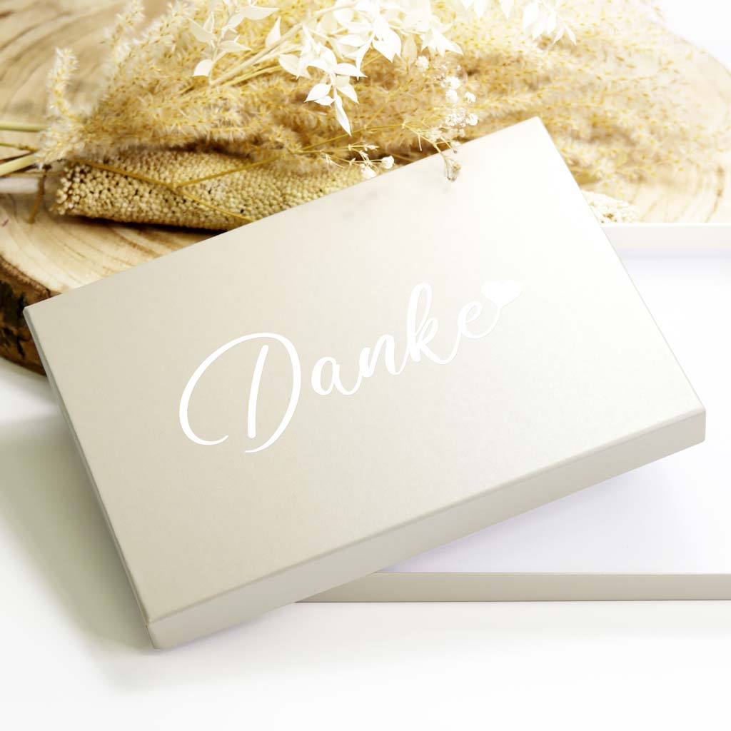 Geschenkbox "Danke" - creme
