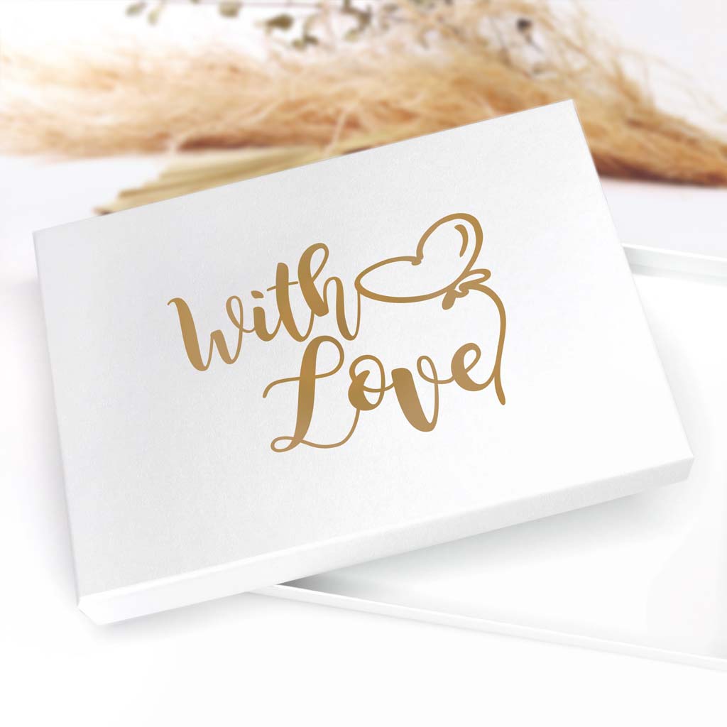 Geschenkbox "with Love" - weiß