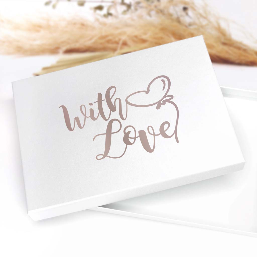 Geschenkbox "with Love" - weiß