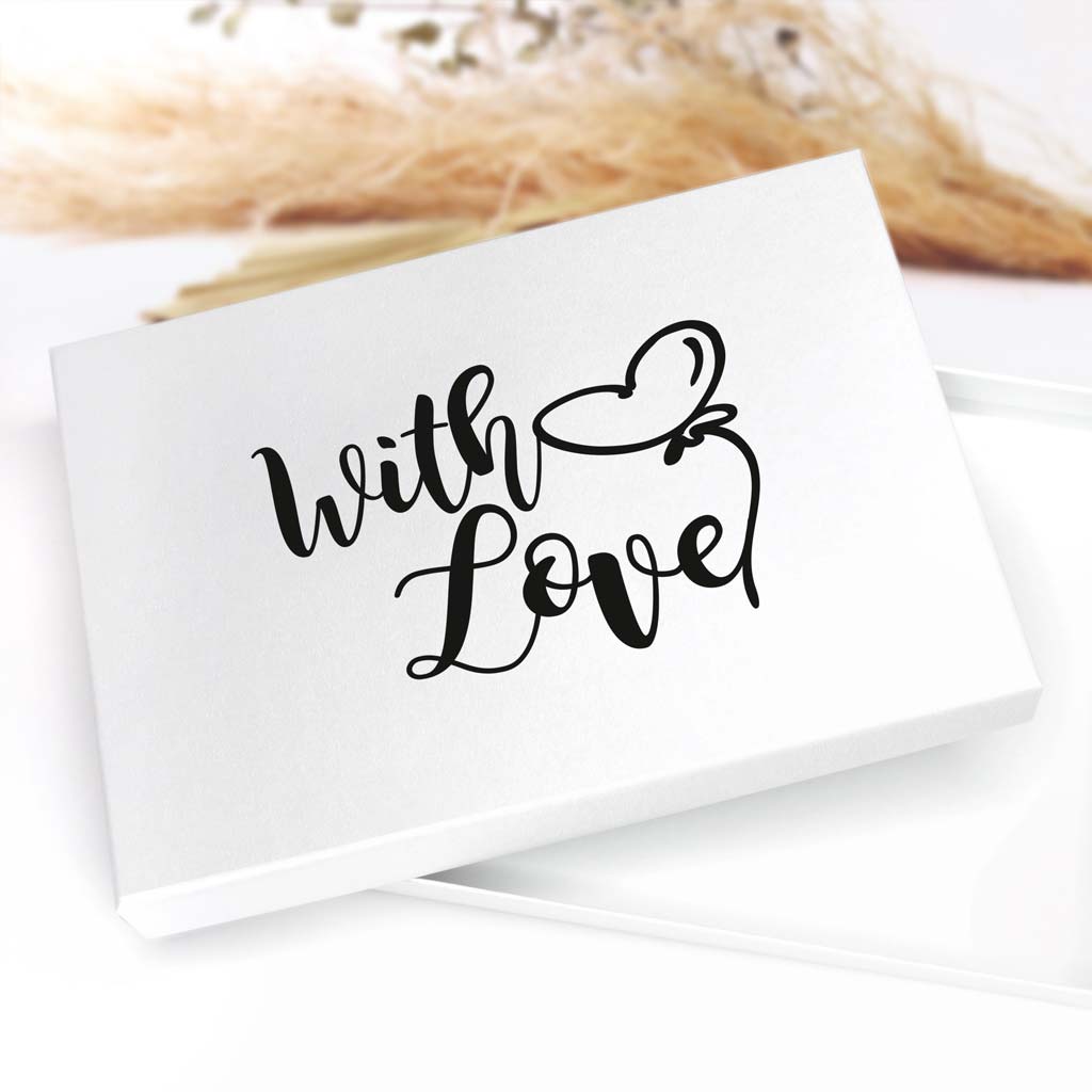 Geschenkbox "with Love" - weiß
