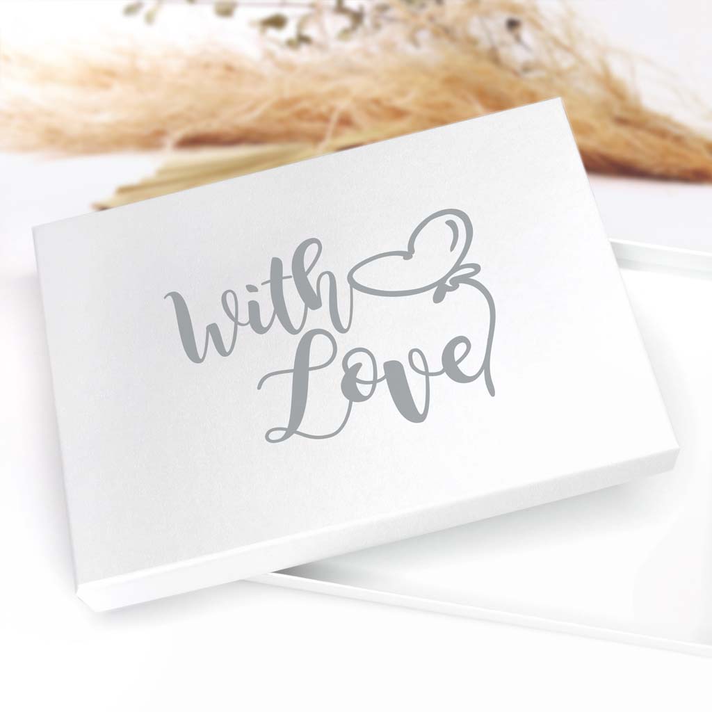 Geschenkbox "with Love" - weiß