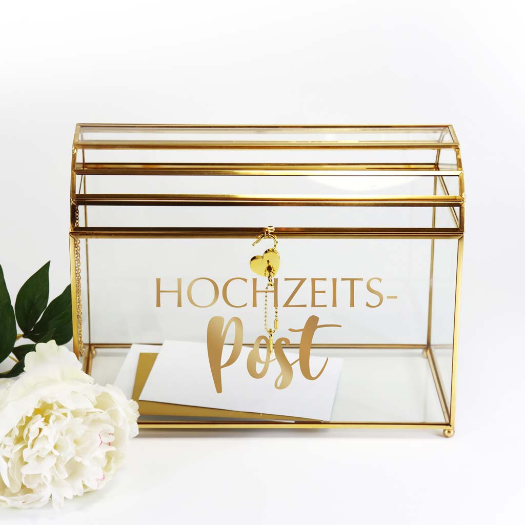 Mietartikel Kartenbox Gold - Groß