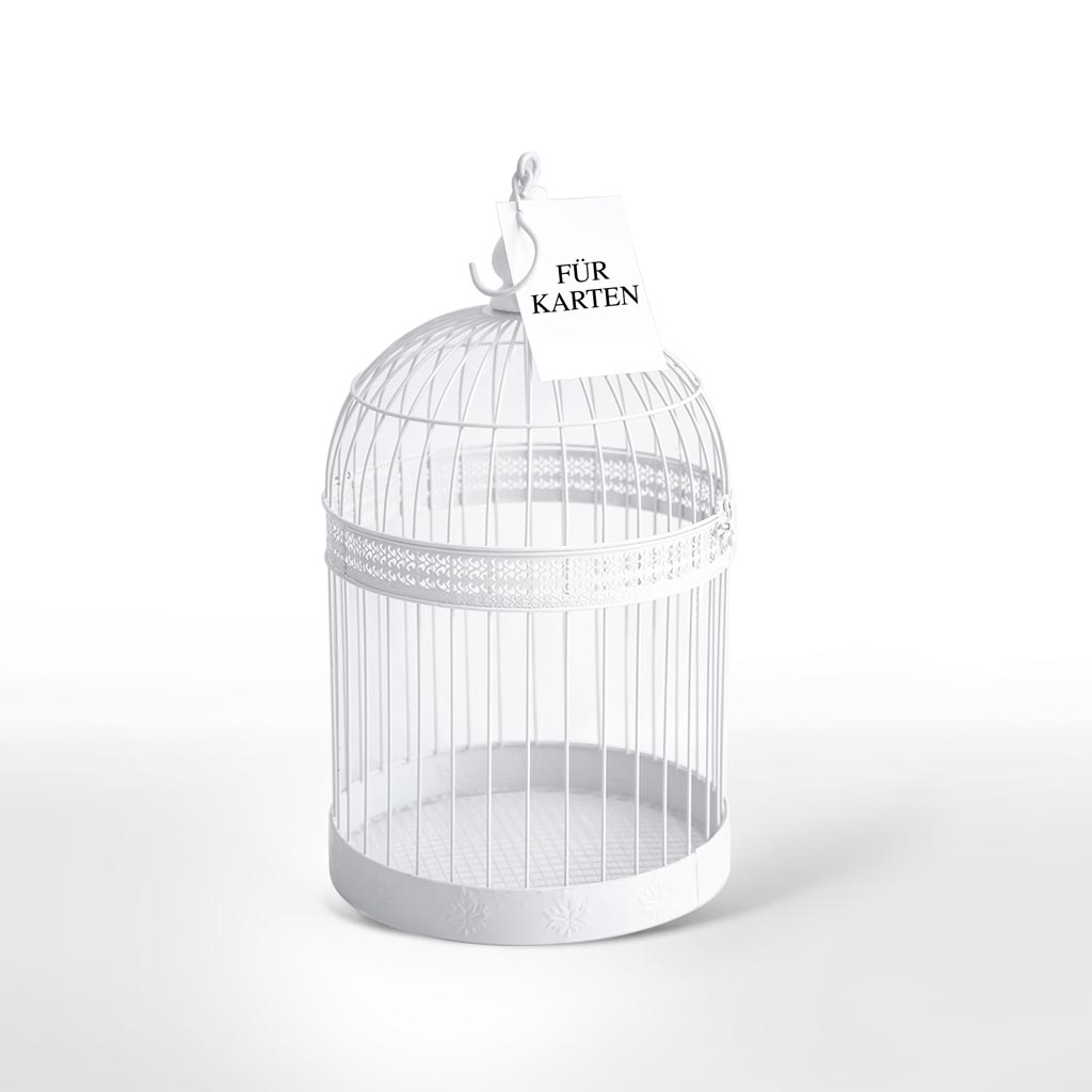 Mietartikel Kartenbox Vogelkäfig