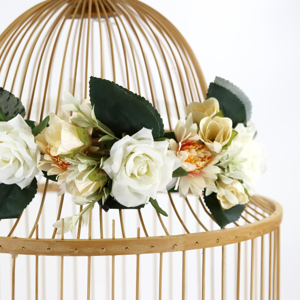 Rental item card box - birdcage wood