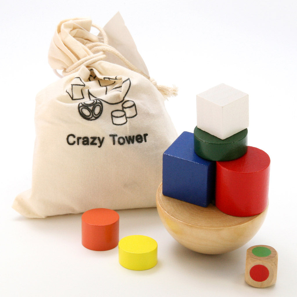 Stacking game wooden tower