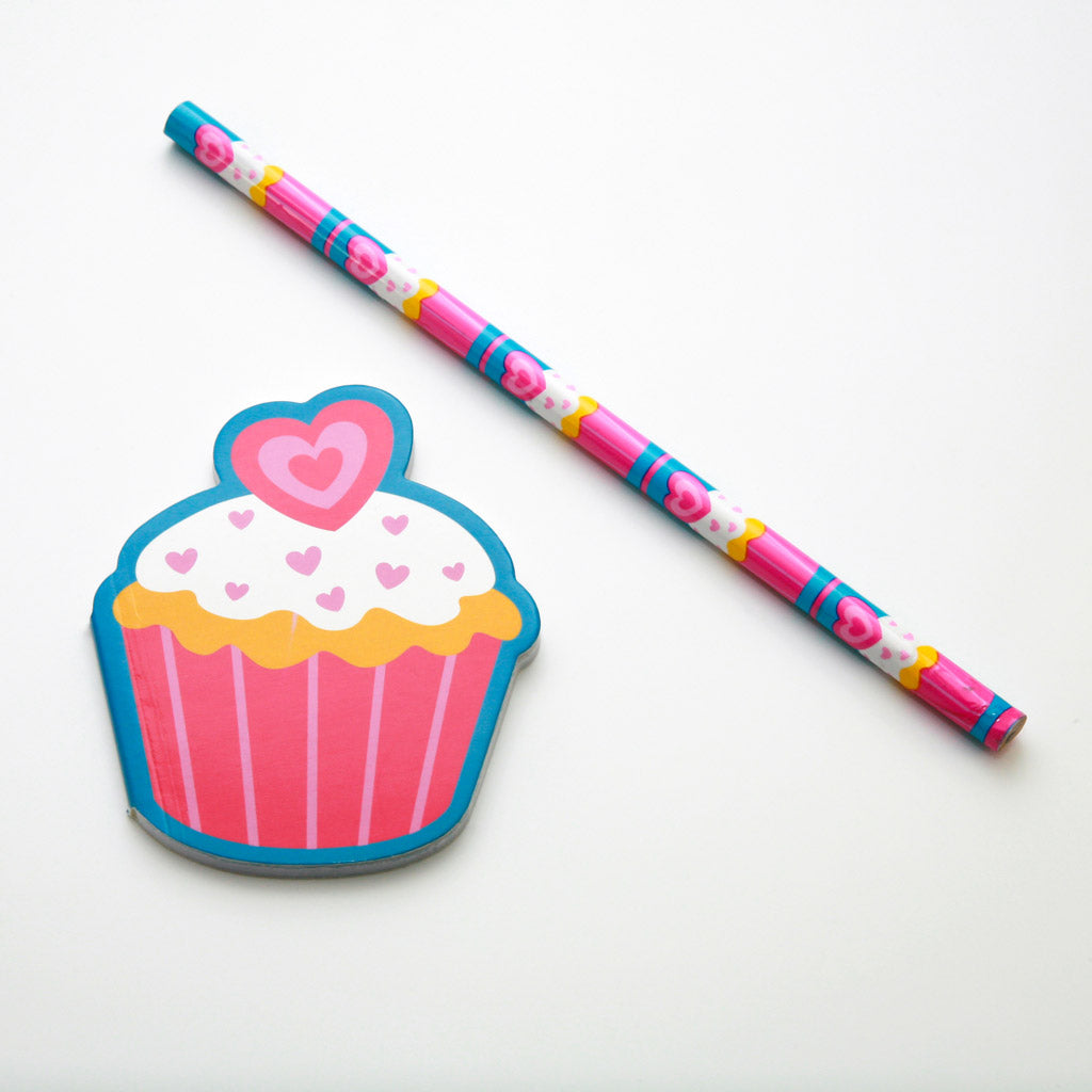 Schreibset - Cupcake in 4 Farben