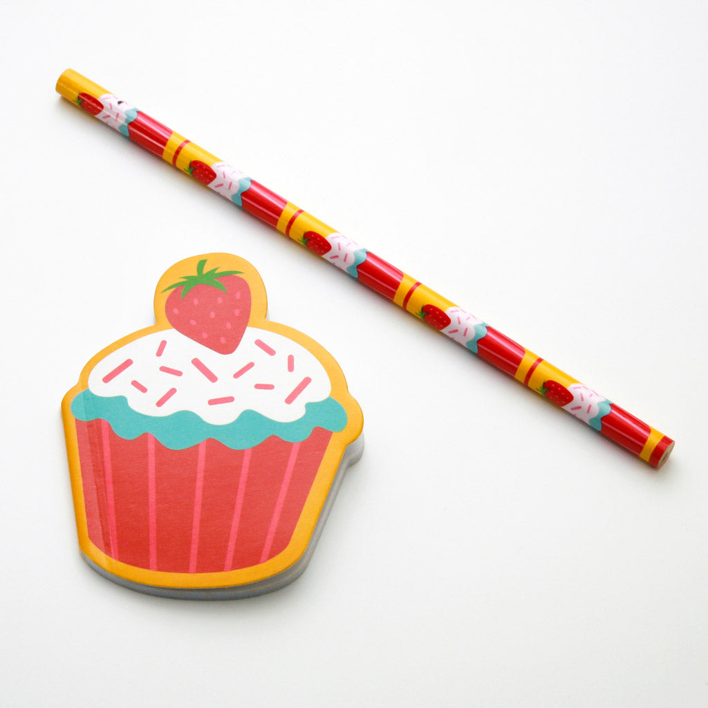 Schreibset - Cupcake in 4 Farben