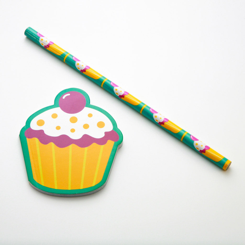 Schreibset - Cupcake in 4 Farben