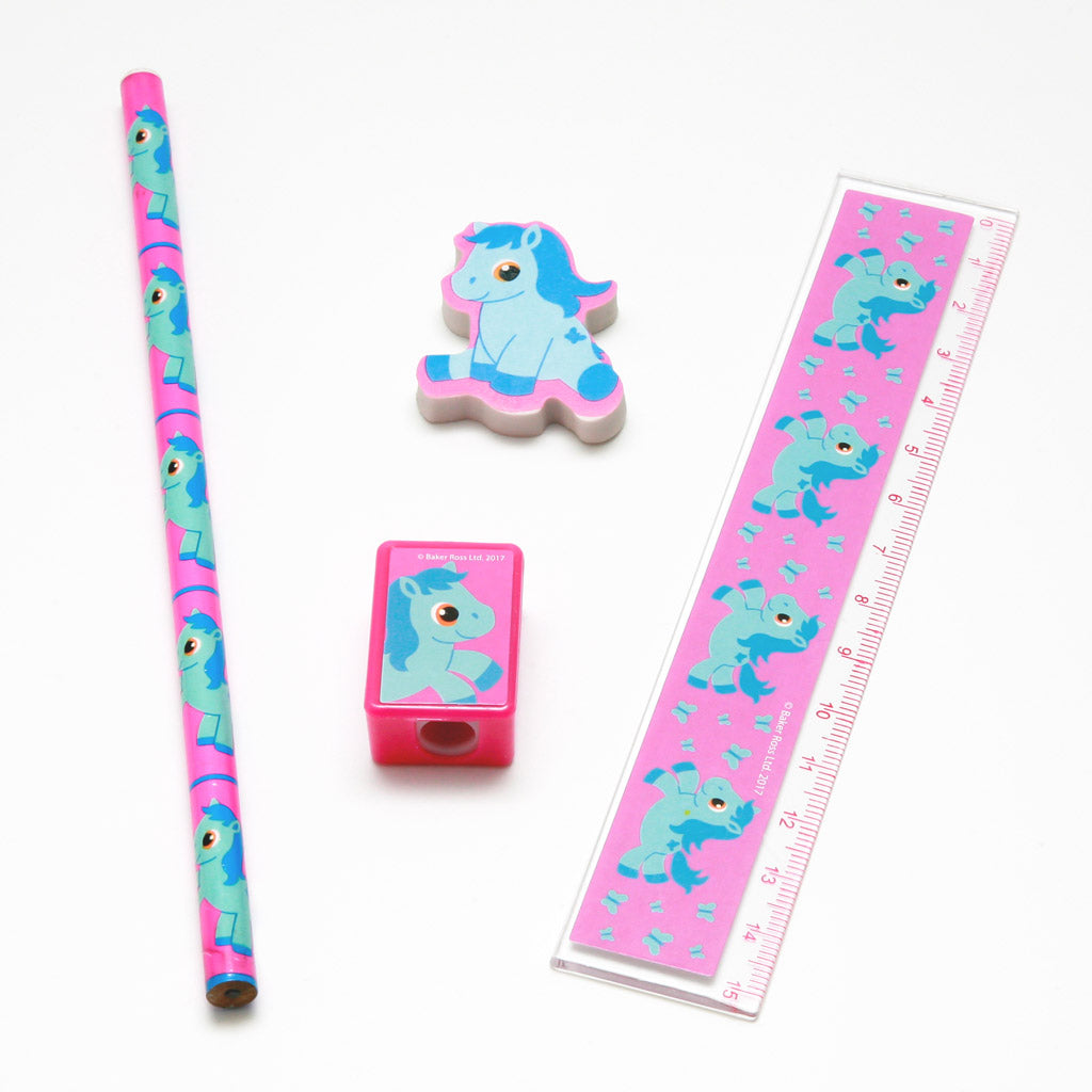 Schreibset - Pretty Pony in 4 Farben