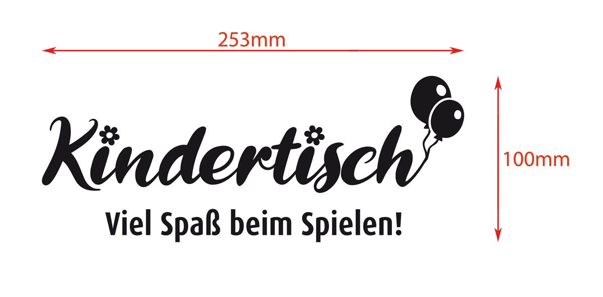 Aufkleber "Kindertisch"