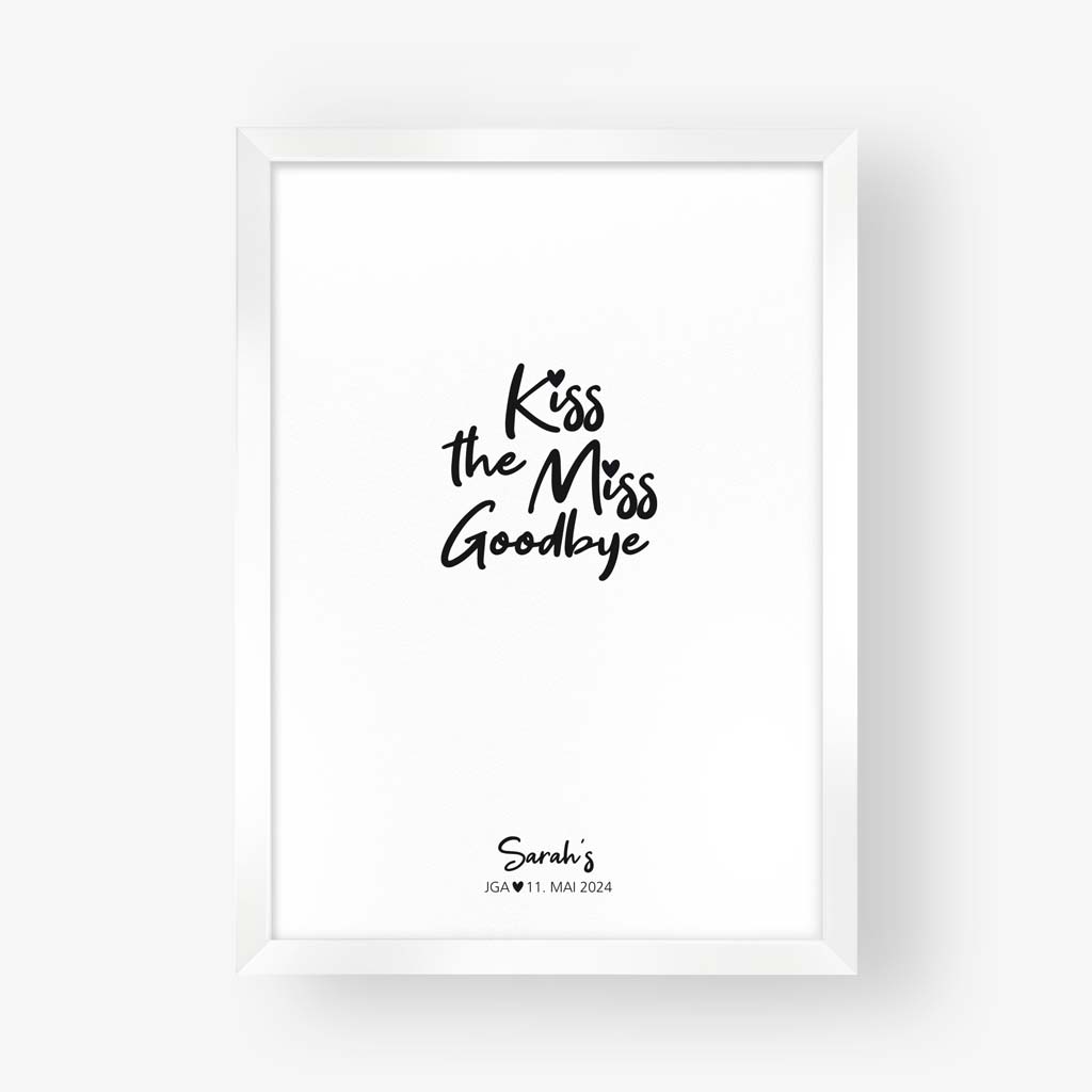 Poster "Kiss the miss Goodbye" - Sarah
