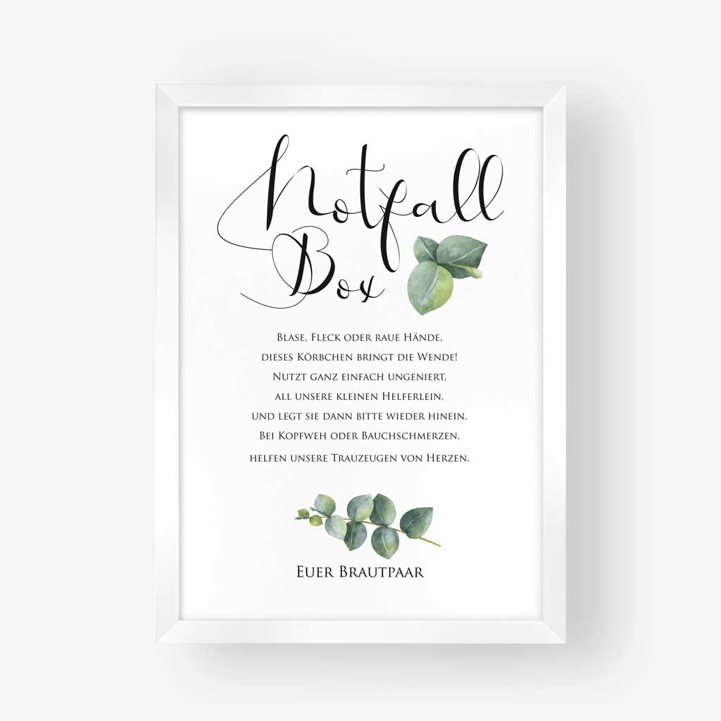 Poster "Notfallbox" - Eukalyptus