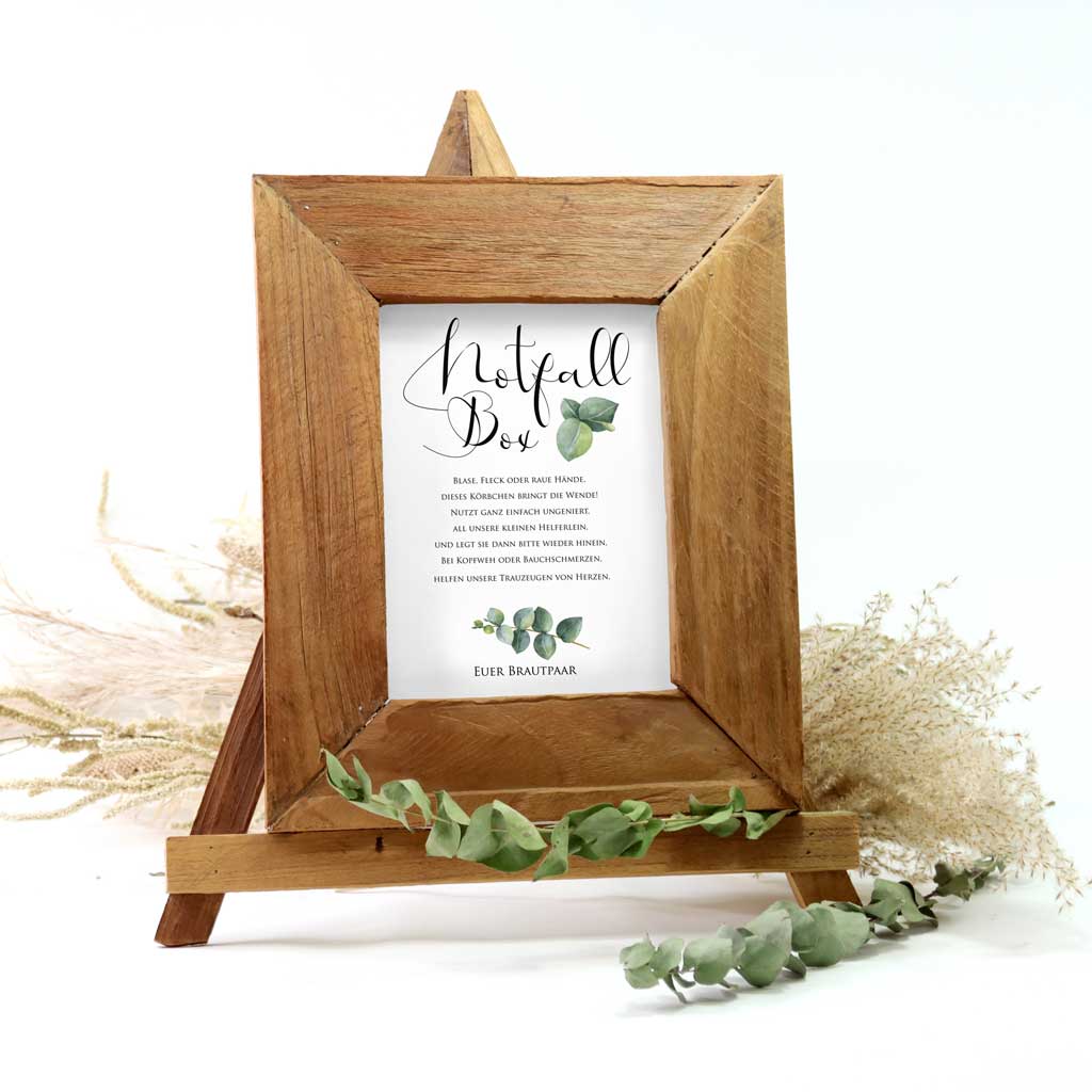 Poster "Notfallbox" - Eukalyptus