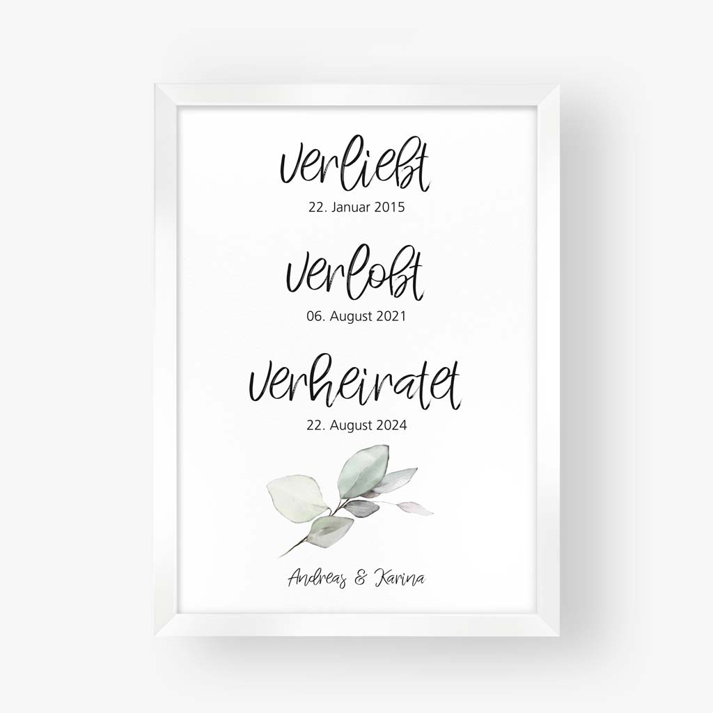 Poster "verliebt, verlobt, verheiratet" - Svenja