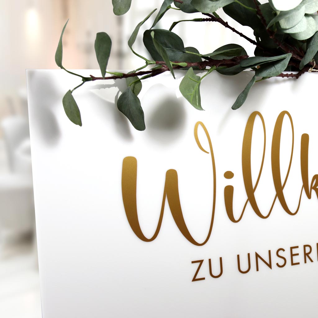 Mietartikel Schild "Willkommen" - Emilia