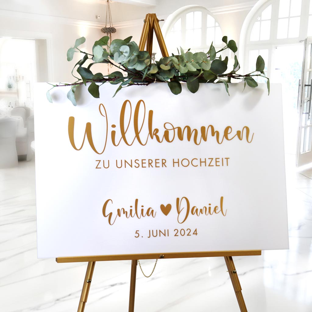 Mietartikel Schild "Willkommen" - Emilia