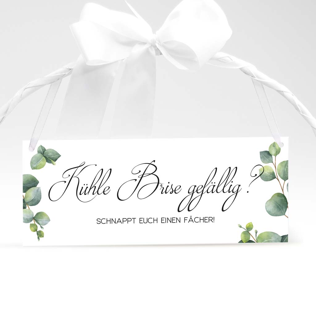 Schild "Kühle Brise gefällig" - Eukalyptus