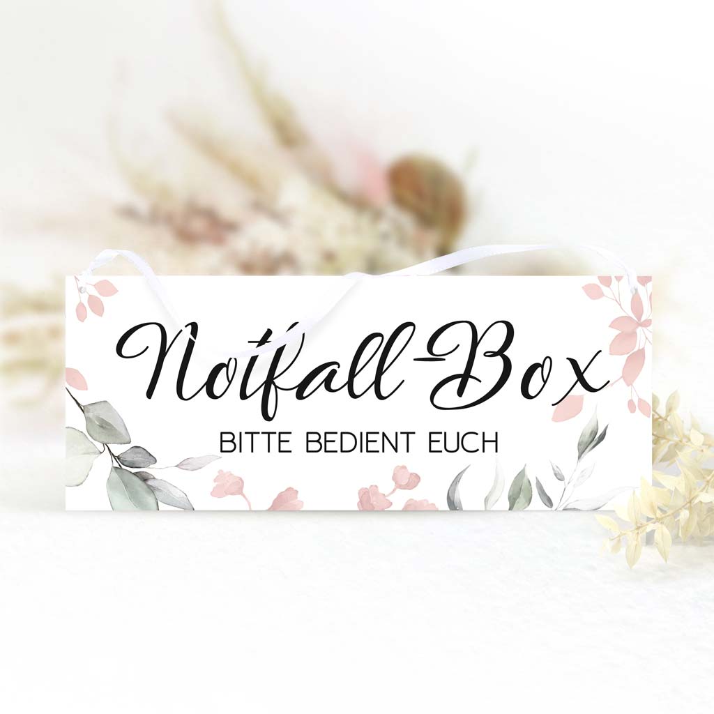 Schild "Notfall-Box" - Rachel