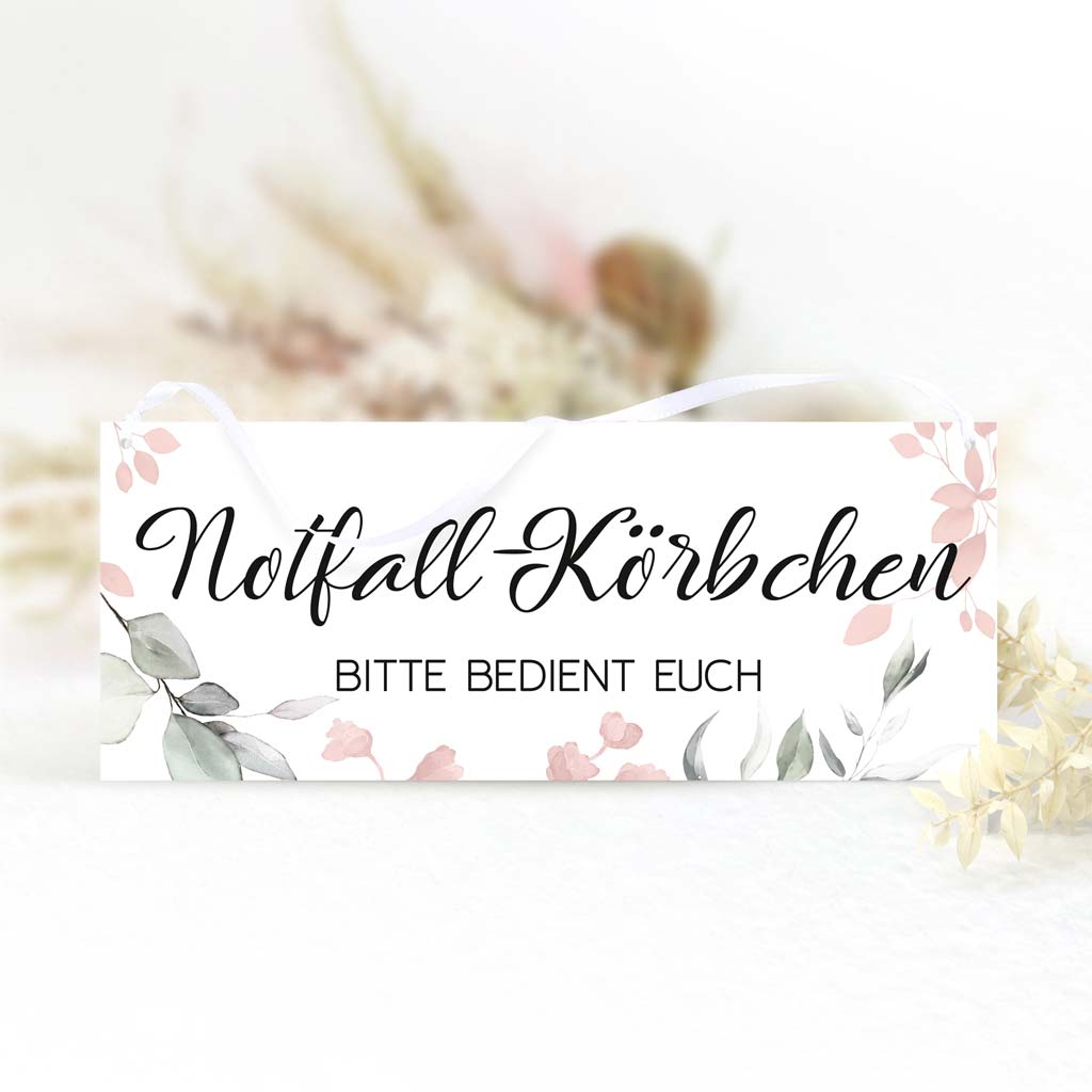 Schild "Notfall-Körbchen" - Rachel