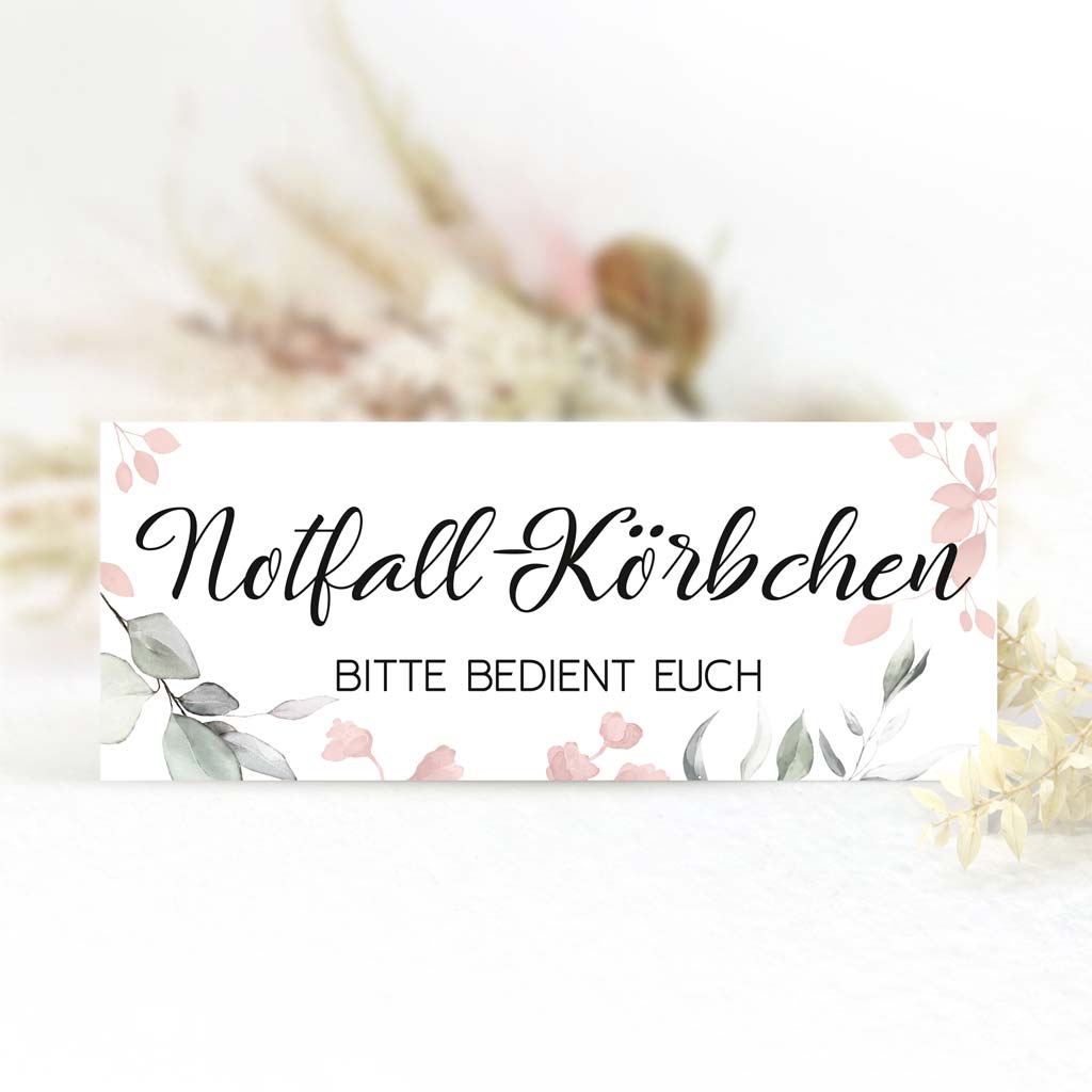 Schild "Notfall-Körbchen" - Rachel
