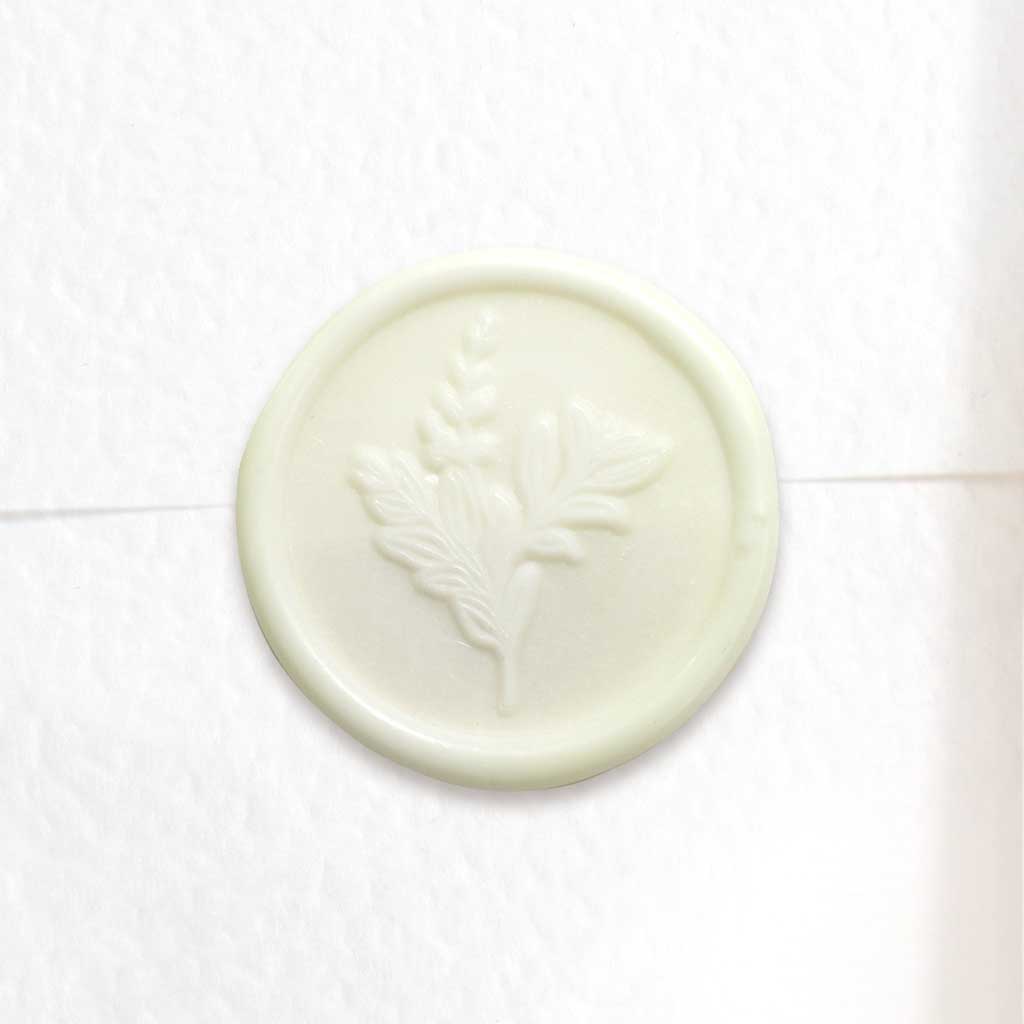 Wax seal "Leaves" - Cream 10 pcs.