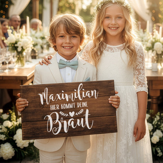 Aufkleber "Hier kommt deine Braut" - Maximilian