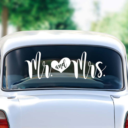 Autoaufkleber "Mr. and Mrs." - Louisa