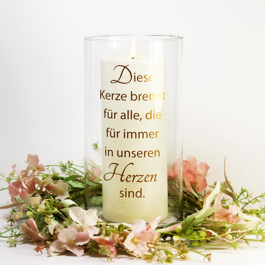 Aufkleber "Diese Kerze brennt ..."