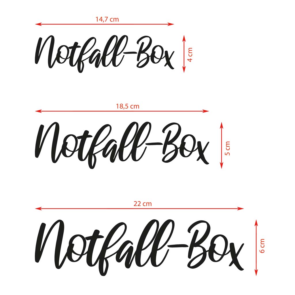 Aufkleber "Notfall-Box" - Verena