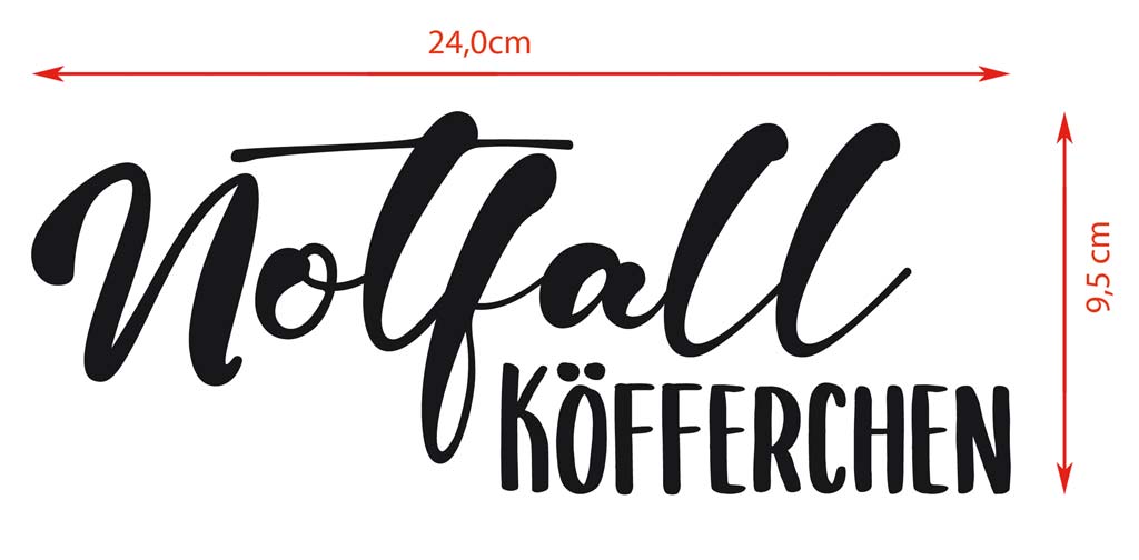 Aufkleber "Notfallköfferchen"