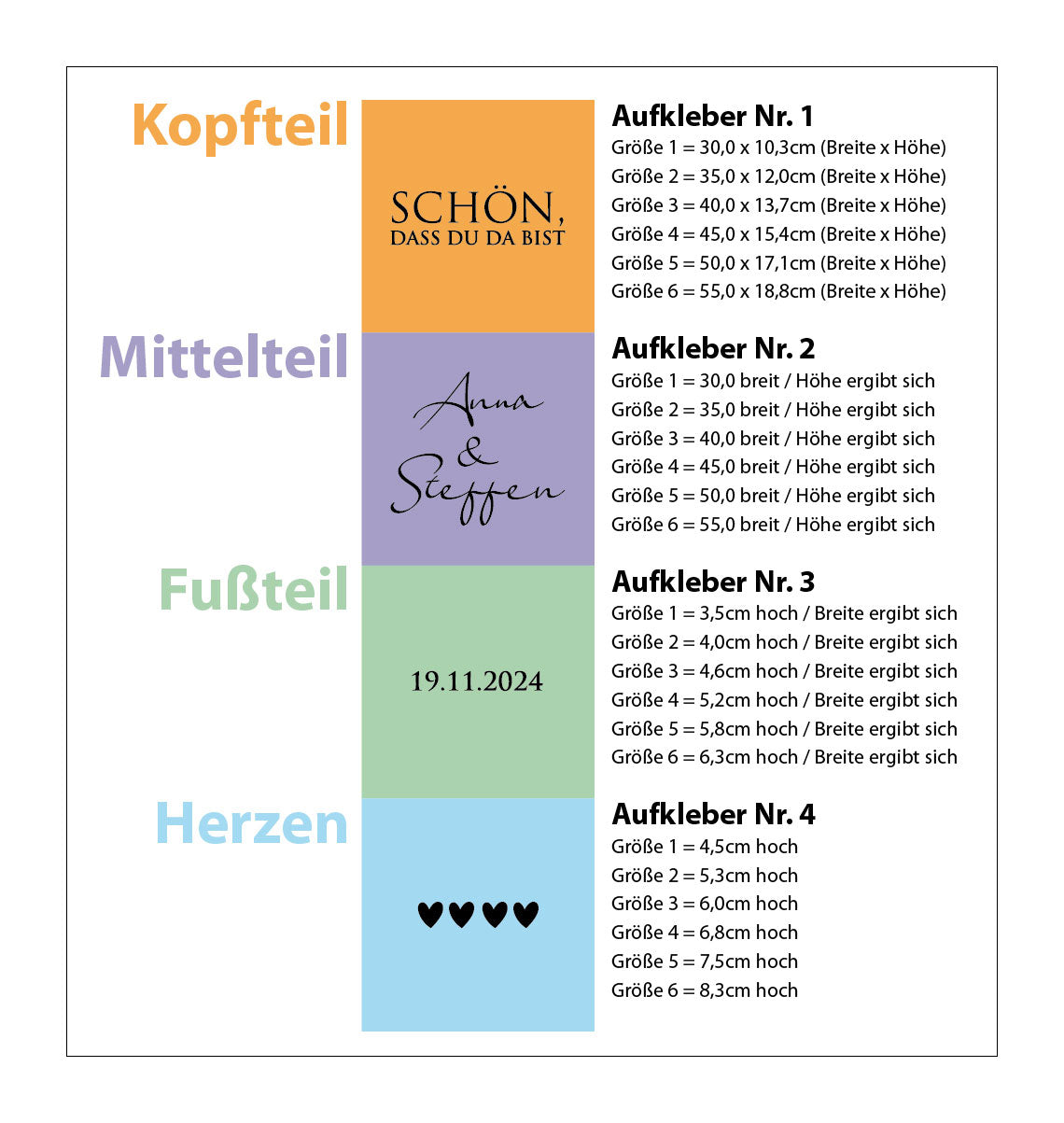 Spiegelaufkleber "Schön, dass du da bist"